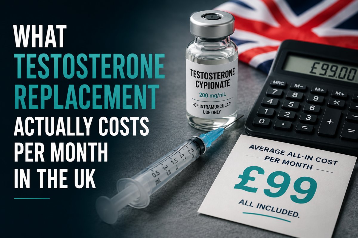 What testosterone replacement actually costs per month in the UK